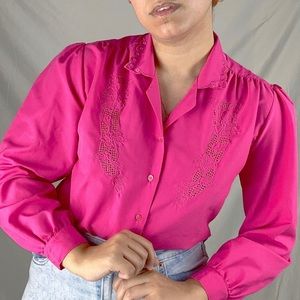 1990s puffy sleeved blouse